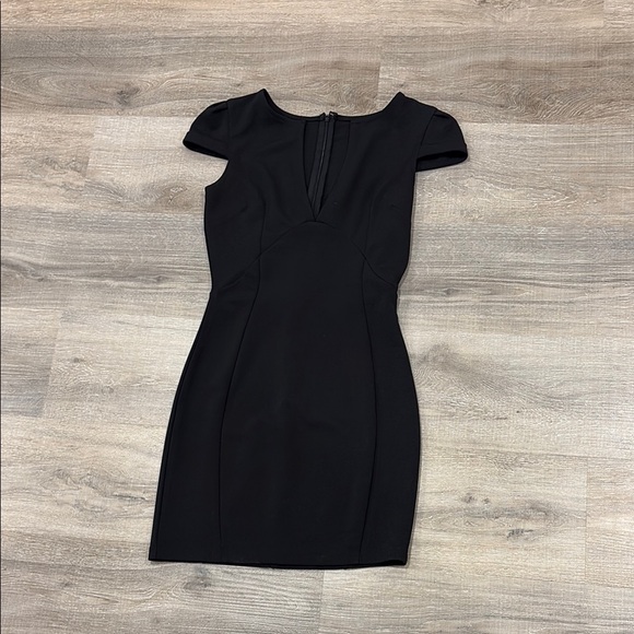 Deep V Black Dress - Picture 6 of 9